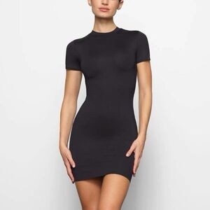 NWT Skims NWT Signature Swim Tee Dress Color Onyx Black Size XS Bodycon Minidres